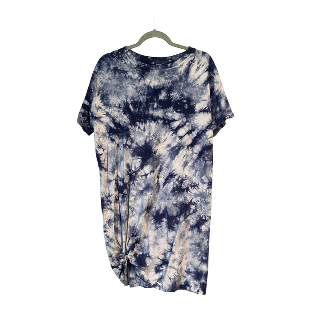 OLD NAVY Blue Tie-Dye T-Shirt Dress